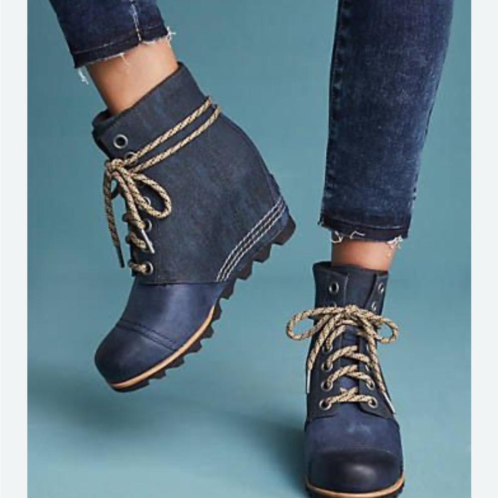 Sorel PDX Wedge Bootie - blue black - 9.5